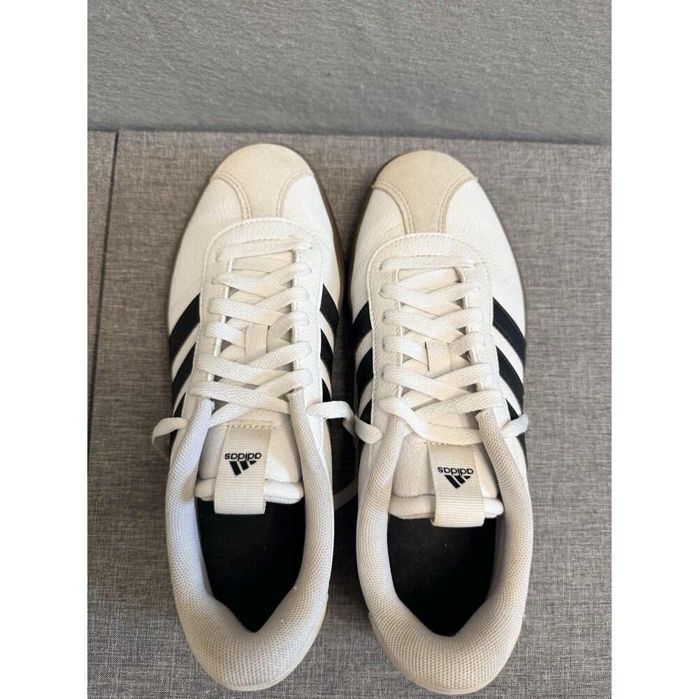 Women’s Size 7.5 - adidas VL Court 3.0 White Black Gum *Run Big Size Down* - Picture 8 of 9